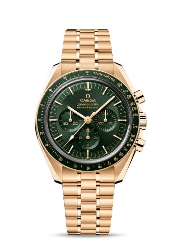 Omega Speedmaster Professional Moonwatch 3861 Moonshine Gold / Green / Bracelet